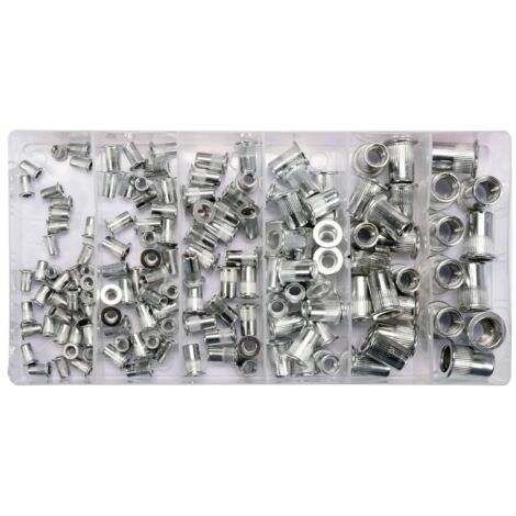 SET DI DADI PER RIVETTI IN ALLUMINIO M3-M10, 150 PZ - YT-36460 (1/5)