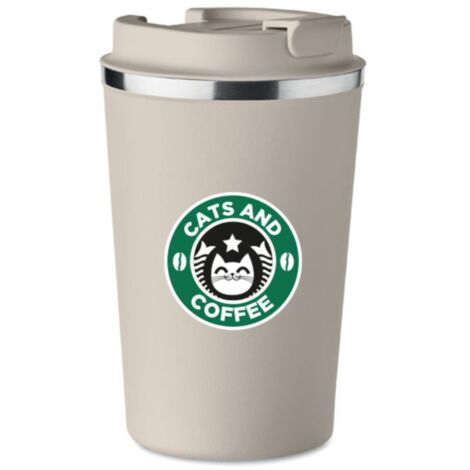 Tazza termica premium con stampa CATS COFFEE 350 ml KT079 (1/5)