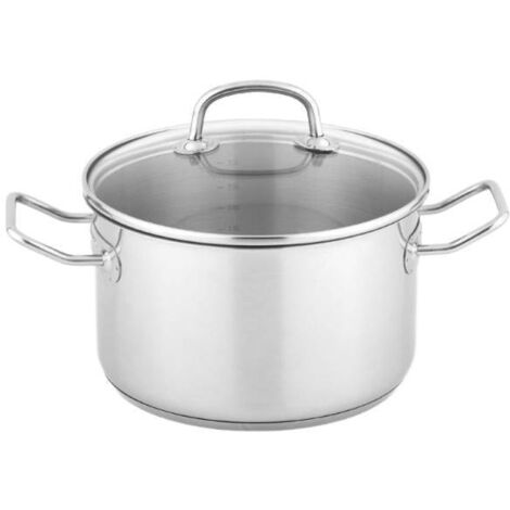 Pentola Antiaderente AM Con Coperchio Scolatore 22 Cm | Maniglie Apribili | Scolapasta Integrato | Per Pasta E Verdure