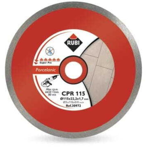 DISCO DIAMANTATO RUBI CPR 125 SUPERPRO PER PIASTRELLE IN GRES PORCELLANATO