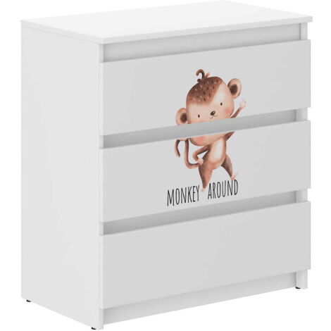 Cassettiera HOMCOM Per Bambini Con Contenitori Portagiochi – 37x37x56,5 Cm, Bianco Crema, 3 Cassetti