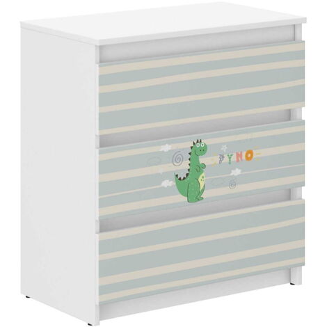 Relaxdays Cassettiera per Bambini, per la Cameretta, 3 Cassetti e 1