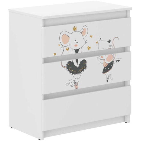 HOMCOM Cassettiera 6 Cassetti per Bambini 3-6 Anni in PP Crema