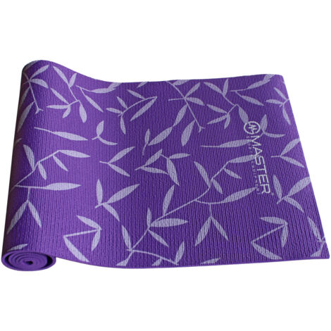 Tappetino per esercizi MASTER Yoga in PVC 8 mm - 173 x 61 cm - Viola (1/2)