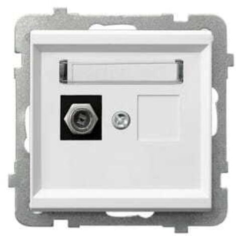 Kit 3 Pezzi Sdoppiatore Duplicatore A T Per Cavo Antenna TV E 2 Spine Tv Da Montare