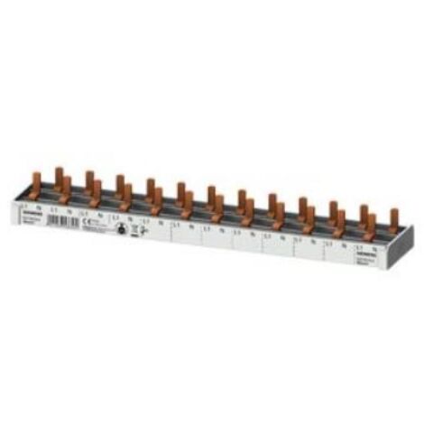 Barra di collegamento 1P+N 10mm2 stick 12 moduli per interruttori automatici stretti 1P+N (5SV1 5SV6 5SL60) isolamento completo 5ST3674-0