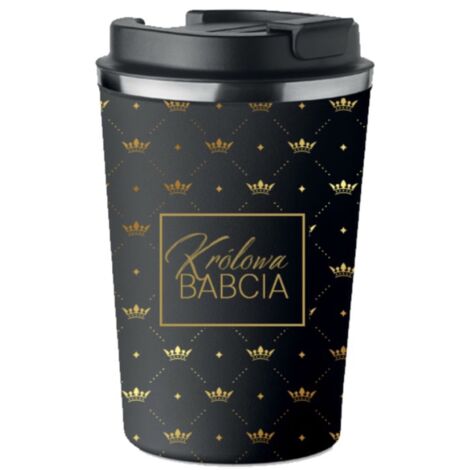 Tazza termica nera premium QUEEN GRANDMOTHER regalo per la nonna KT167 (1/5)