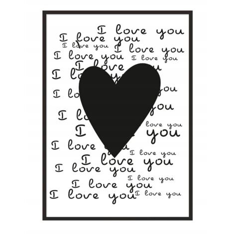POSTER CON FOTO INCORNICIATO A4 cm Cuore San Valentino PD003 (1/5)