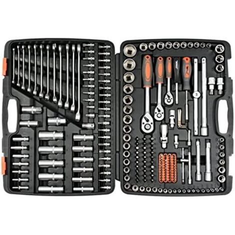 Sthor Set di chiavi a cricchetto 216 pezzi in metallo robusto (1/8)