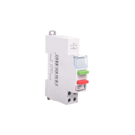 Interruttore doppio monostabile modulare 1NO 1NC 20A 250V AC LP432 412916