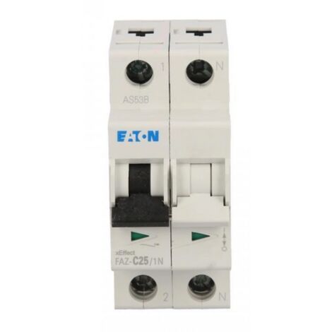 Interruttore magnetotermico 1+NC 25A 15kA AC FAZ C25/1N 278676