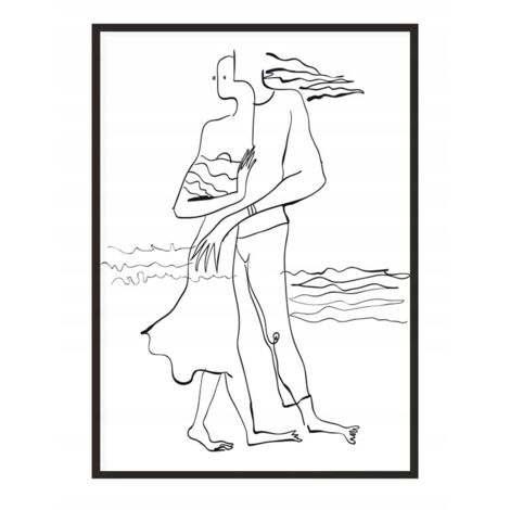 POSTER FOTOGRAFICO IN CORNICE 33x43 cm Line art Oni P1865 (1/4)
