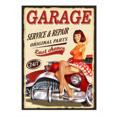 POSTER FOTOGRAFICO IN CORNICE 53x73 cm Garage Pinup P1845 (1/4)
