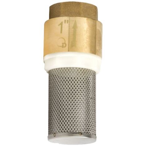 VALVOLA DI RITEGNO CON FILTRO DI ASPIRAZIONE IN OTTONE DA 3/4 DI POLLICE