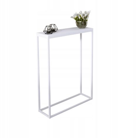 Consolle 60x20 da ingresso realizzata con profili 15x15 Bianco Opaco Bianco Opaco (1/4)