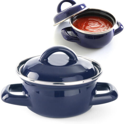 Pentola per zuppa e salsa con coperchio, blu, 0,5 l - Hendi 625804 (1/4)