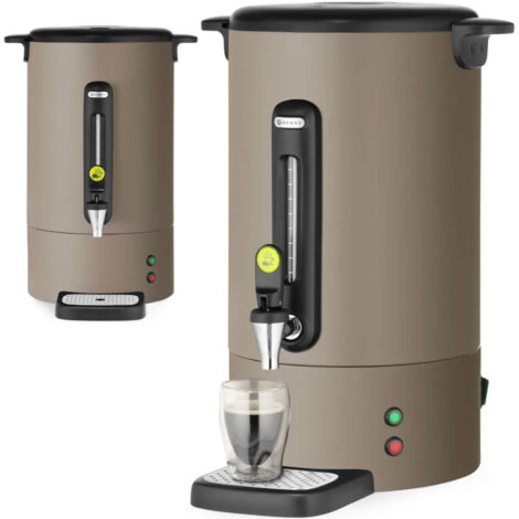 Caffettiera con rubinetto e vassoio raccogligocce UNIQ 14 l 1750 W - tortora (1/4)