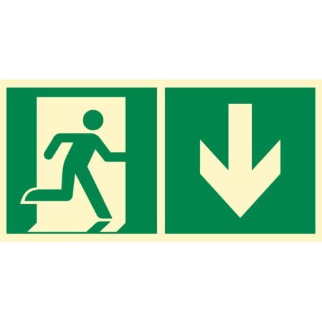 AE099 Direzione uscita di emergenza in basso a destra (1/4)