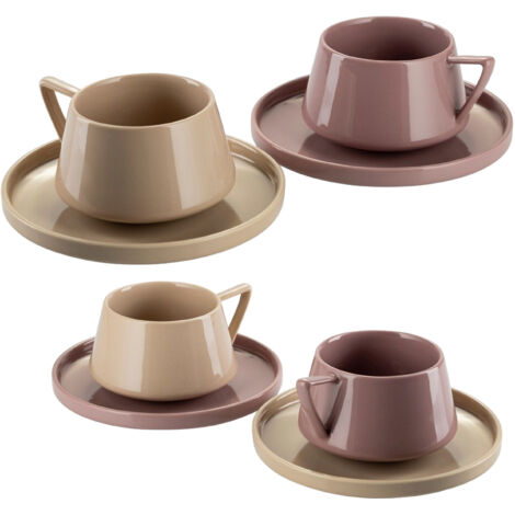 Set di due tazze e piattini Luna