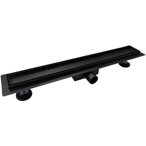 Scarico lineare per doccia a pavimento in acciaio inox, nero, 120 cm (1/5)