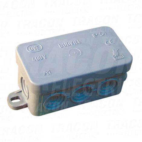 Scatola di montaggio flessibile, montaggio superficiale, grigia 80 x 42 x 40 mm, IP54 (1/2)