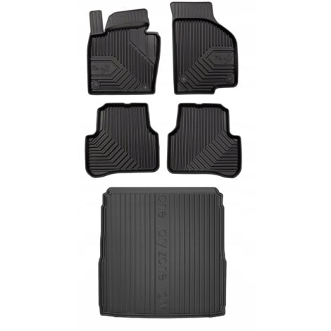 Mossa Set Tappetini TPE + Baule Per Volvo XC60 I (2008-2017), Antiscivolo, 4 Pezzi + Baule, Nero