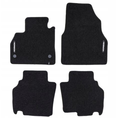 Tappetini compatibili con Renault Kangoo - Anteriori 2008-2021, no decoro, kit tappetini auto personalizzati, set tappeti in moquette, tappeto auto