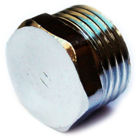 Tappo piatto in ottone cromato da 1/2" GZ (1/3)