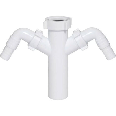 Connettore di scarico per lavastoviglie a doppio ingresso da 6/4"x40 mm