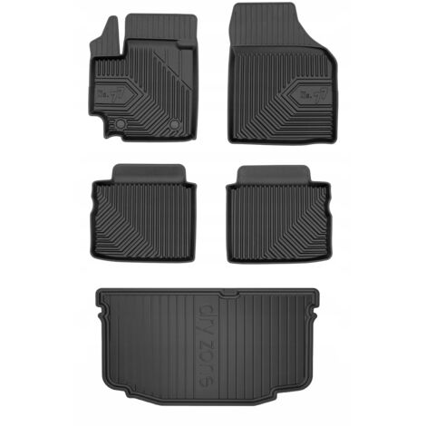 Set Di 4 Tappetini Auto In Velluto Su Misura Per Suzuki Celerio (2014-2019), Colore Nero, Anti Umidità E Facili Da Pulire - 6