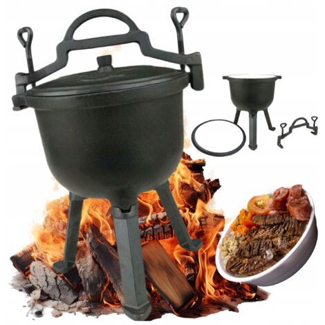 Bollitore Smaltato STPGOODS 2.3 Qt | Per Giardino E Cucina, Marrone, Acciaio Smaltato - Foto 4