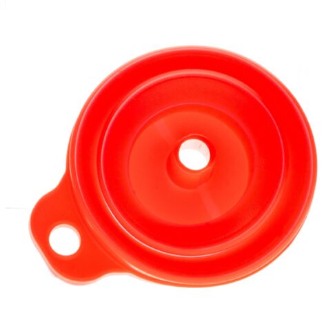 Imbuto pieghevole in silicone rosso - universale, resistente, facile da riporre (1/5)