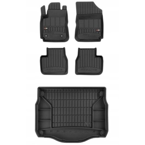 Tappetini Auto In Gomma Su Misura Per Citroen C4 Cactus (2014+) - Set Anteriore 2 Pezzi - Antiscivolo E Facili Da Pulire
