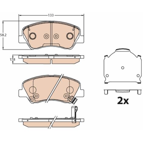 ABS 36623/1 Pastiglie Freno Anteriori/Posteriori - Compatibili Con VW, Audi, SEAT, Skoda, Renault, Peugeot, Citroën