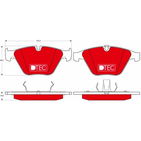 TRW GDB3212 Pastiglie Freno Ceppi Freno Frontale per Honda