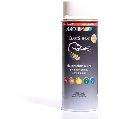 Vernice spray acrilica RAL 9010 Palette Bianco lucido 400 ml CRAFTS (1/5)