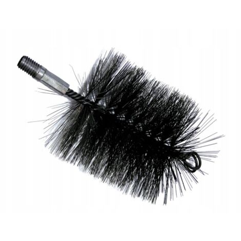 Kit professionale per la pulizia del camino da 3,6 m - Spazzola per la pulizia del camino in nylon regolabile da 100 mm - 9 aste per canna fumaria