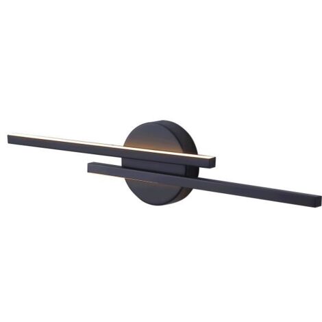 Lampada da parete TEKANO LED 14W, lampada da specchio nera AD-OM-6517L4/B