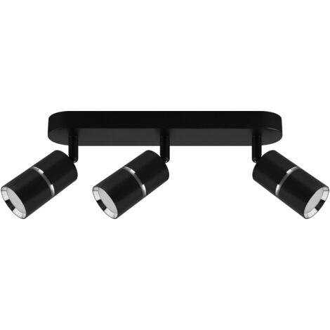 Applique da parete nera cromata IP20 orientabile Dior SPT GU10 3L 3x35W Ideus 04264 (1/2)