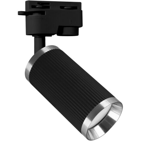 Apparecchio di illuminazione a binario orientabile GU10 35W nero cromato frida TRA Ideus 04195 (1/2)