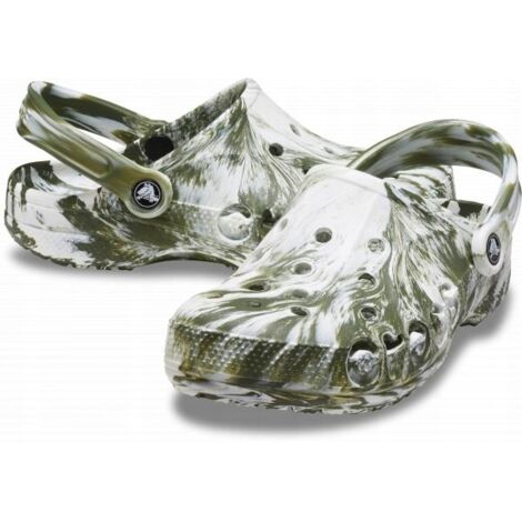 CROCS BAYA MARBLED CLOG 206935 M4 I EU 3637 I W6 ARMY GREEN