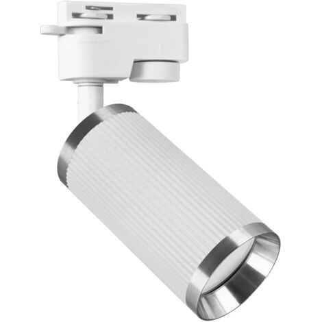 Apparecchio di illuminazione a binario, orientabile, GU10, 35W, bianco, cromato, frida TRA Ideus 04194 (1/2)