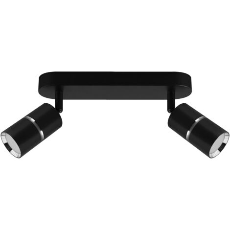 Applique da parete nera cromata IP20 orientabile Dior SPT GU10 2L 2x35W Ideus 04262 (1/2)