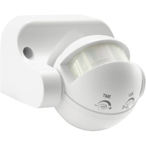 Sensore di movimento 1200W 230V 180 gradi 12m IP44 bianco azzurro PIR Ideus 03696 (1/2)