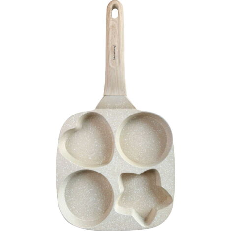 Teglia in marmo 4 in 1 per pancake e uova, 18 cm, BEIGE, KLAUSBERG KB-7809 (1/5)