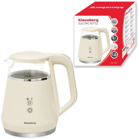 Bollitore elettrico Klausberg KB-7893 da 1 litro con controllo della temperatura a LED (1/5)