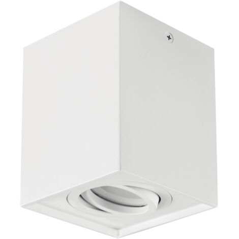 Plafoniera quadrata bianca 35W con attacco GU10 Ideus 03714 (1/2)