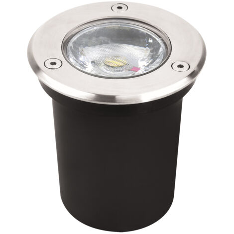 Apparecchio a LED da terra, finitura cromo opaco, 6W, IP67, 4200K, modello Gawra Ideus 03247 (1/2)