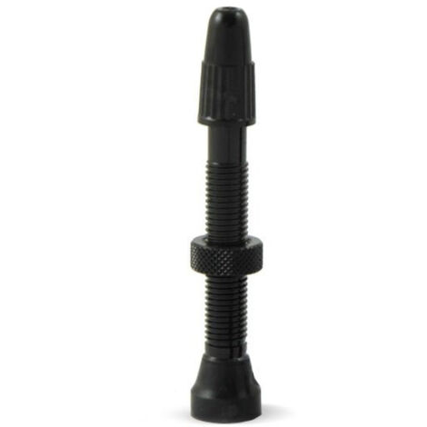 Shredr. Set di valvole tubeless, nero, 44 mm, set completo con strumento valvola e siringa tubeless, in alluminio super leggero, rosso anodizzato, valvola francese Presta (44 mm) (44 mm) (44 mm