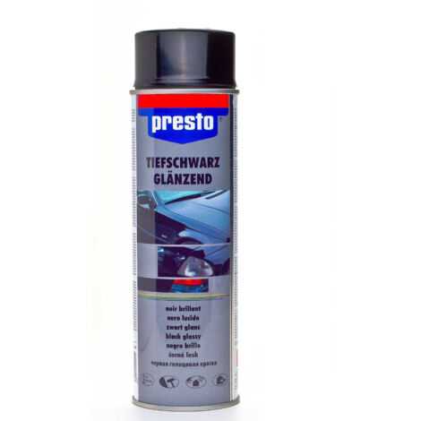 Vernice spray acrilica nero lucido 500ml PRESTO (1/3)